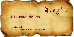 Mikuska Éda névjegykártya